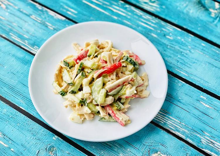 Салат с морепродуктами 🦑😋