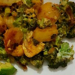 A picture of Baked brocolli.