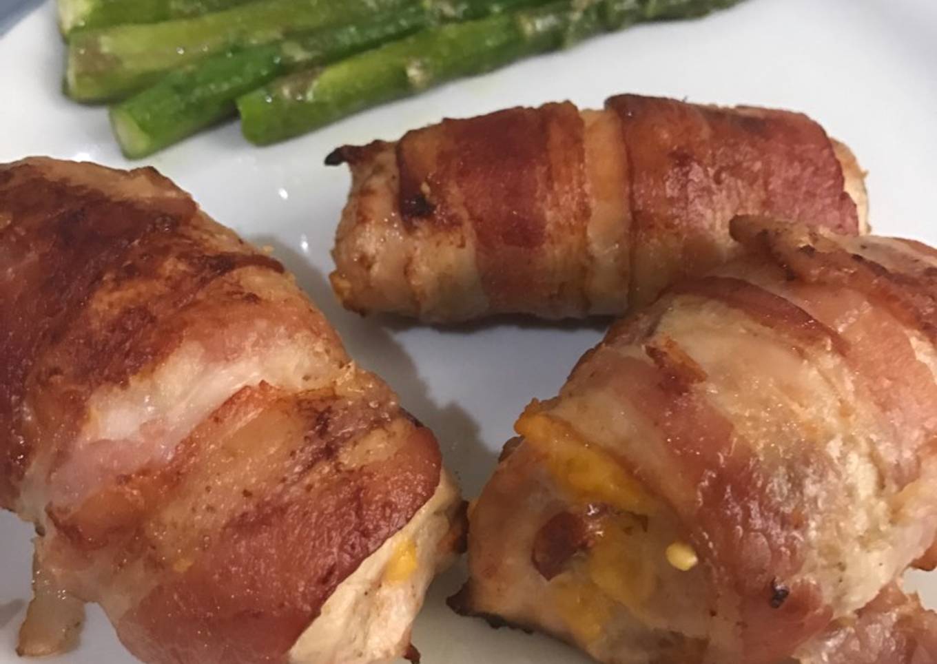 Rollos de pollo y bacon