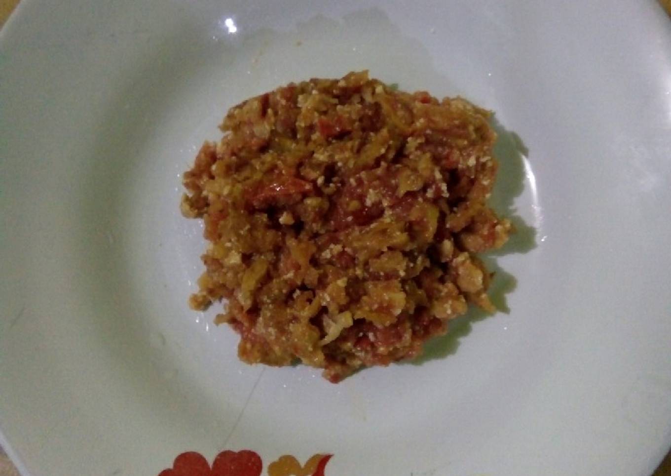 Tahu kentang geprek
