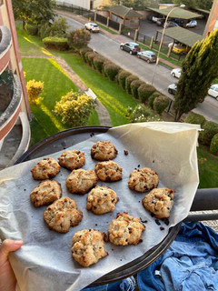 Una foto de Galletas veganas tipo chunky