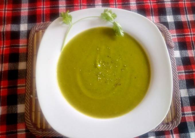 Butternut with spinach soup