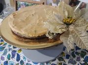 Una foto de cheesecake sin horno facil