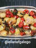 Batatinhas com tomate e alho