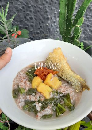 Foto resep Bubur Manado Beras Merah Rumahan, Mudah, Simpel dan Enak