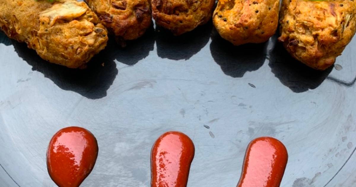 Cabbage aloo pakora in air fryer Recipe by Shruti Raman( legendet100