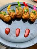 Cabbage aloo pakora in air fryer