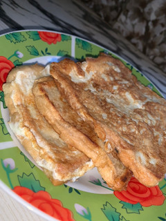 A picture of Toasted bread with egg.