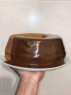 Foto de Bolo de Cenoura com cobertura de Brigadeiro