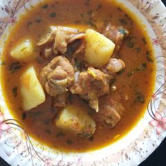 Mutton potato curry A picture of Mutton potato curry.