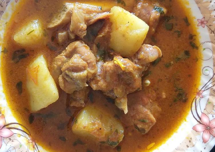 Steps to  Mutton potato curry