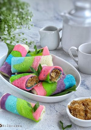 Foto resep Dadar gulung pelangi