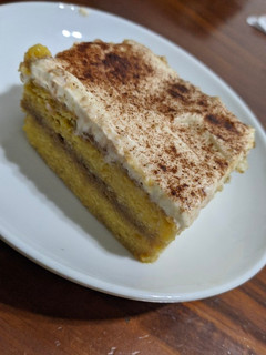 Una foto de Tiramisú con flan de vainilla, fácil y rápido 🥧