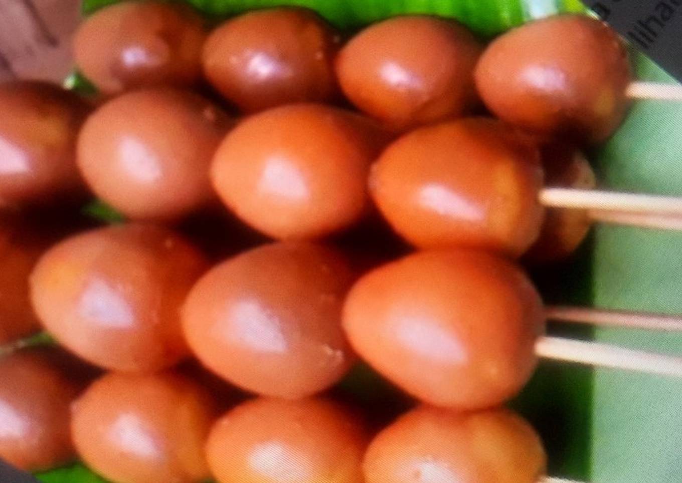 Sate Telur puyuh bacem