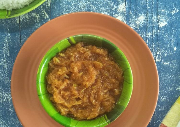 Recipe of Perfect KAIRI PACHADI (Sweet And Sour Raw Mango Side Dish)