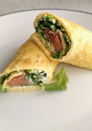 Foto principal de Rollitos de tortilla con salmón ahumado