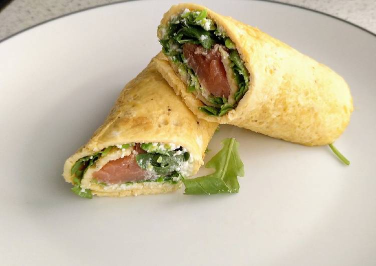 Rollitos de tortilla con salmón ahumado Receta de Maruxaotero Cookpad