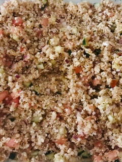 Una foto de Quinoa con verduras al curry