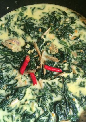 Foto resep Daun singkong santan teri