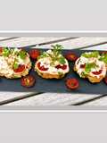 Toasts galettes de courgettes au crabe