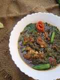 Palak gosht/mutton spinach