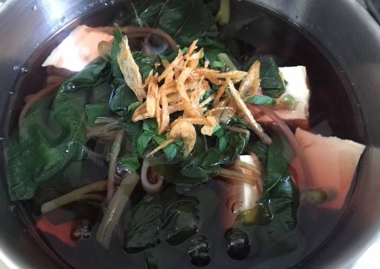 Sop bayam merah (simple)