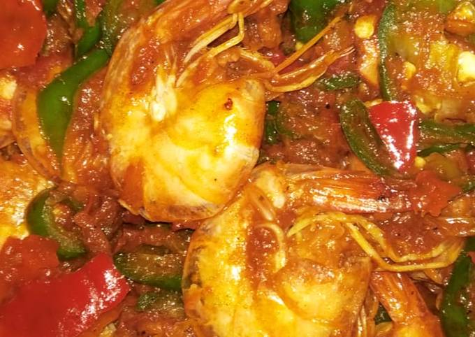 Udang balado cabe ijo