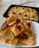 Pizza con harina leudante