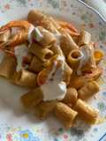 Paccheri con gamberi e stracciatella