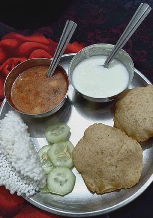 A picture of Navratri special thali.