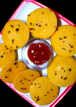 A picture of Idli Dhokla.