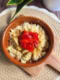 Cuscús con alcachofas y pimientos de piquillo