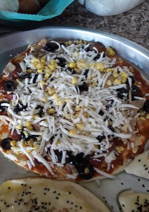 صورة لوصفة بيتزا بسيطة 😋