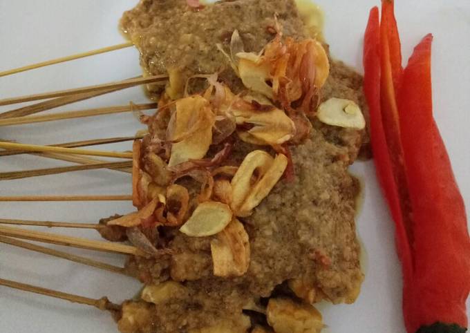 Bagaimana Membuat Sate tempe bumbu kacang Anti Gagal