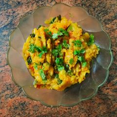 A picture of Aloo ka bharta.