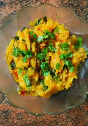 A picture of Aloo ka bharta.