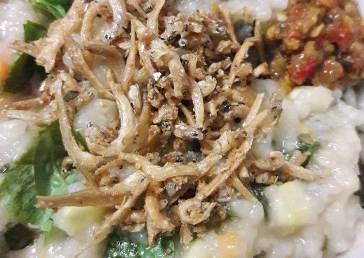 Bubur Manado Nasi Sisa in Rice Cooker