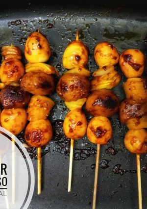 Foto resep SATE Telur Puyuh Bakso bakar mentega