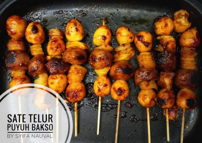 SATE Telur Puyuh Bakso bakar mentega