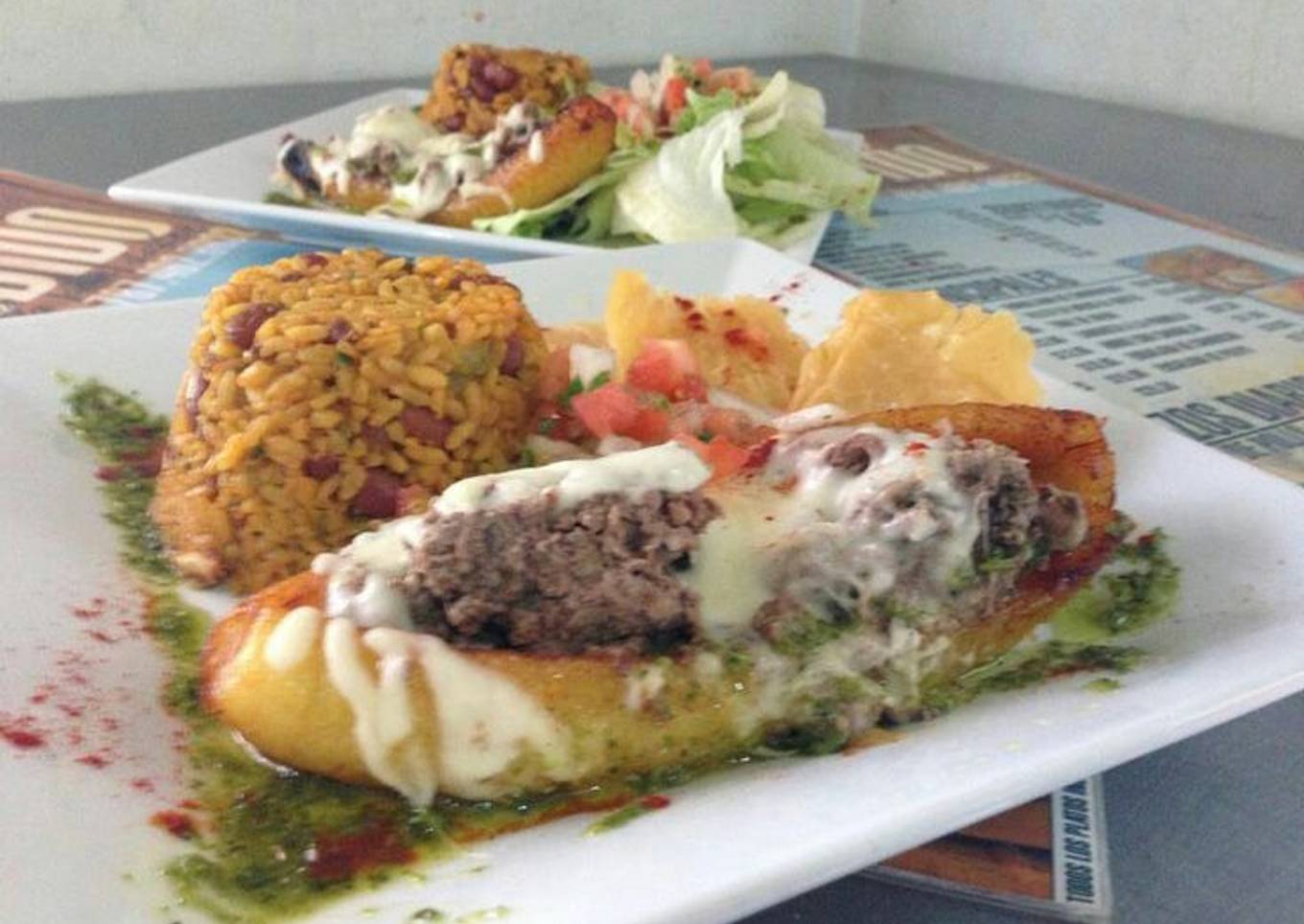 Canoas de plátano maduro