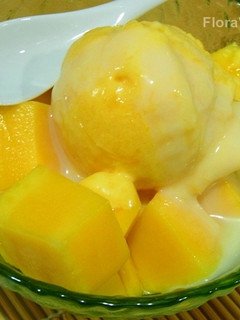 免冰淇淋機--芒果煉乳冰淇淋 的食譜成品照片