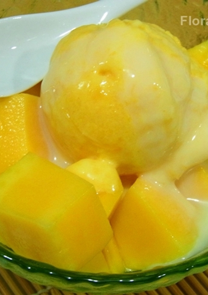 免冰淇淋機--芒果煉乳冰淇淋 的食譜成品照片