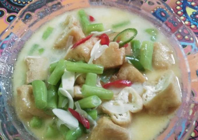 Tahu buncis masak santan