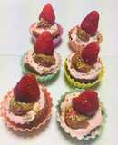 Cupcakes de fresas San Valentín !