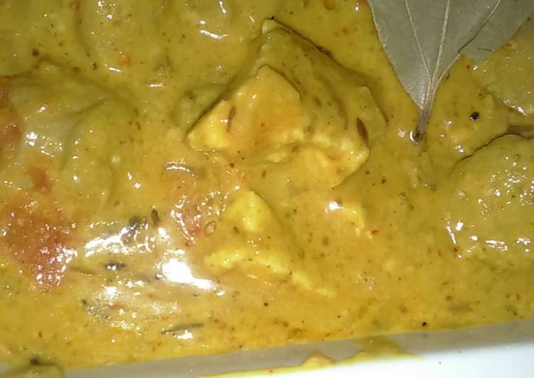 Recipe of Favorite Soya paneer with cream gravy