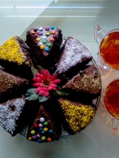 عکسی از دستور کیک خیس شکلاتی
