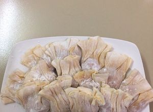 Hình của món Lá hoành thánh phiên bản đơn giản.