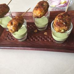 A picture of Veg kabab shots.