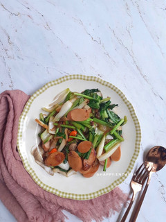 Foto resep Tumis Duo Sawi Sosis