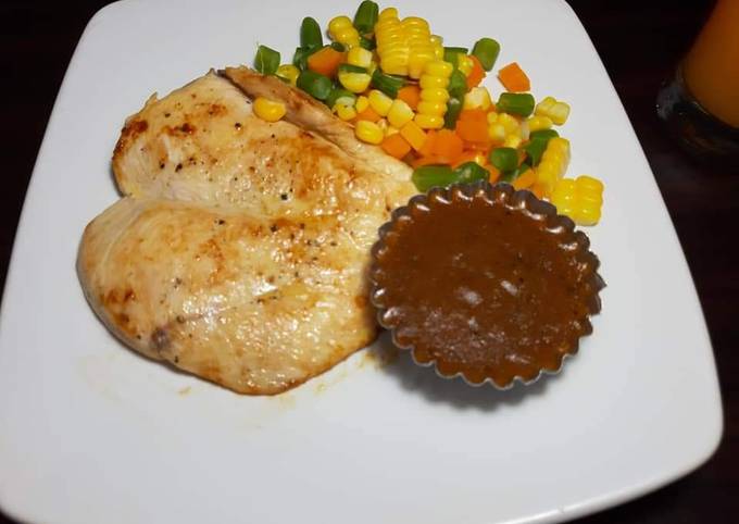 Chicken Steak with Blackpapper Sauce